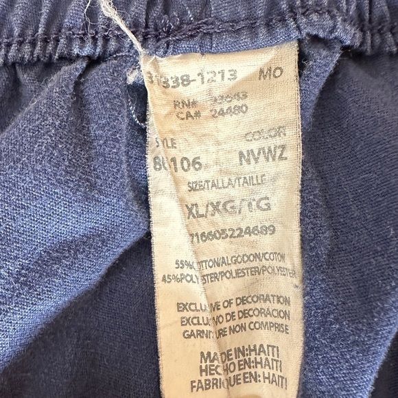 Dickies EDS Signature Women Scrubs Blue Pant Natural Rise Pull-On Size XL - Picture 9 of 16